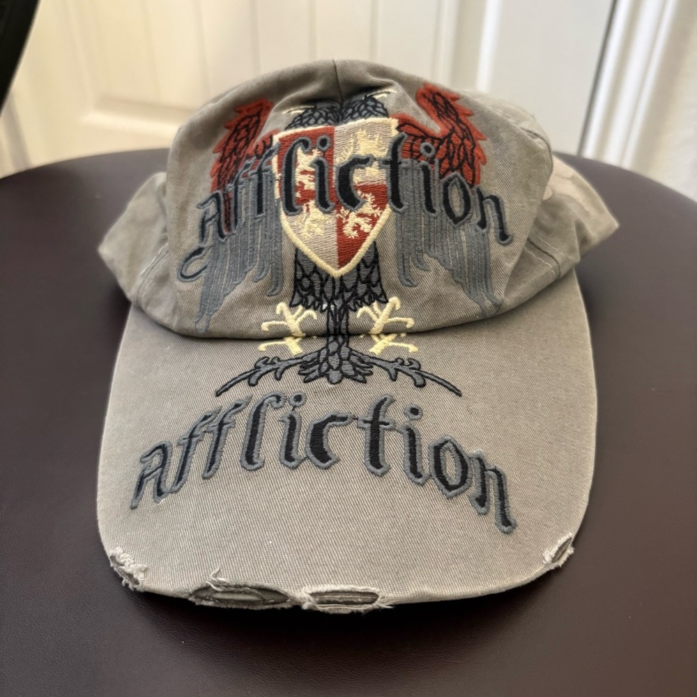 vintage-style Affliction Eagle Shield Distressed hat